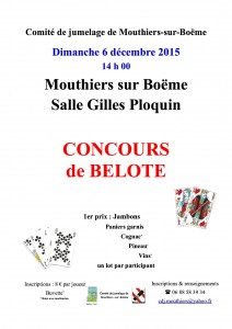 Concours belote Comité Jumelage